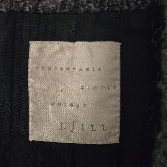 J. Jill Alpaca Wool Made In Peru Gray Fuzzy Coat Size S (Missy) - Picture 5 of 6